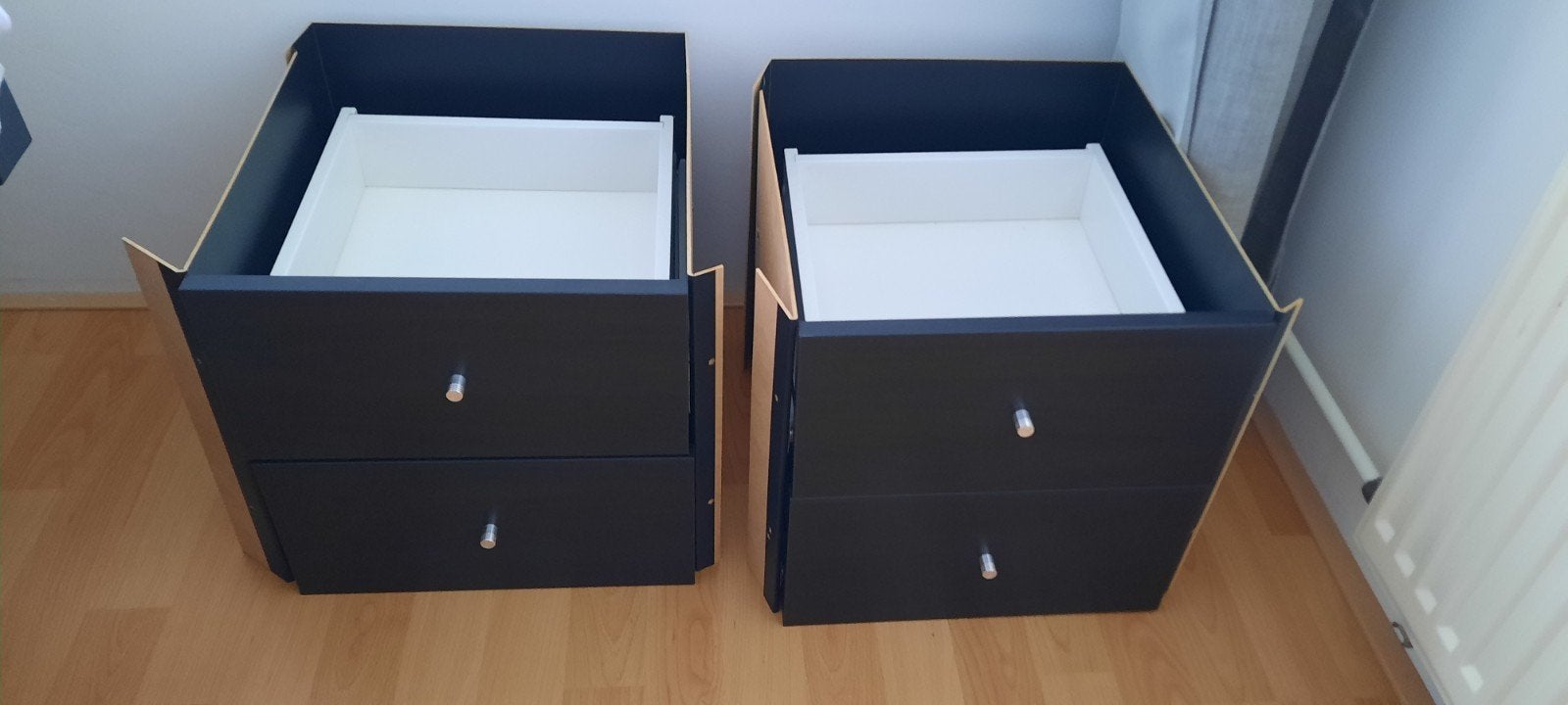ikea kallax inzet met lades zwart, Ophalen, Zo goed als nieuw