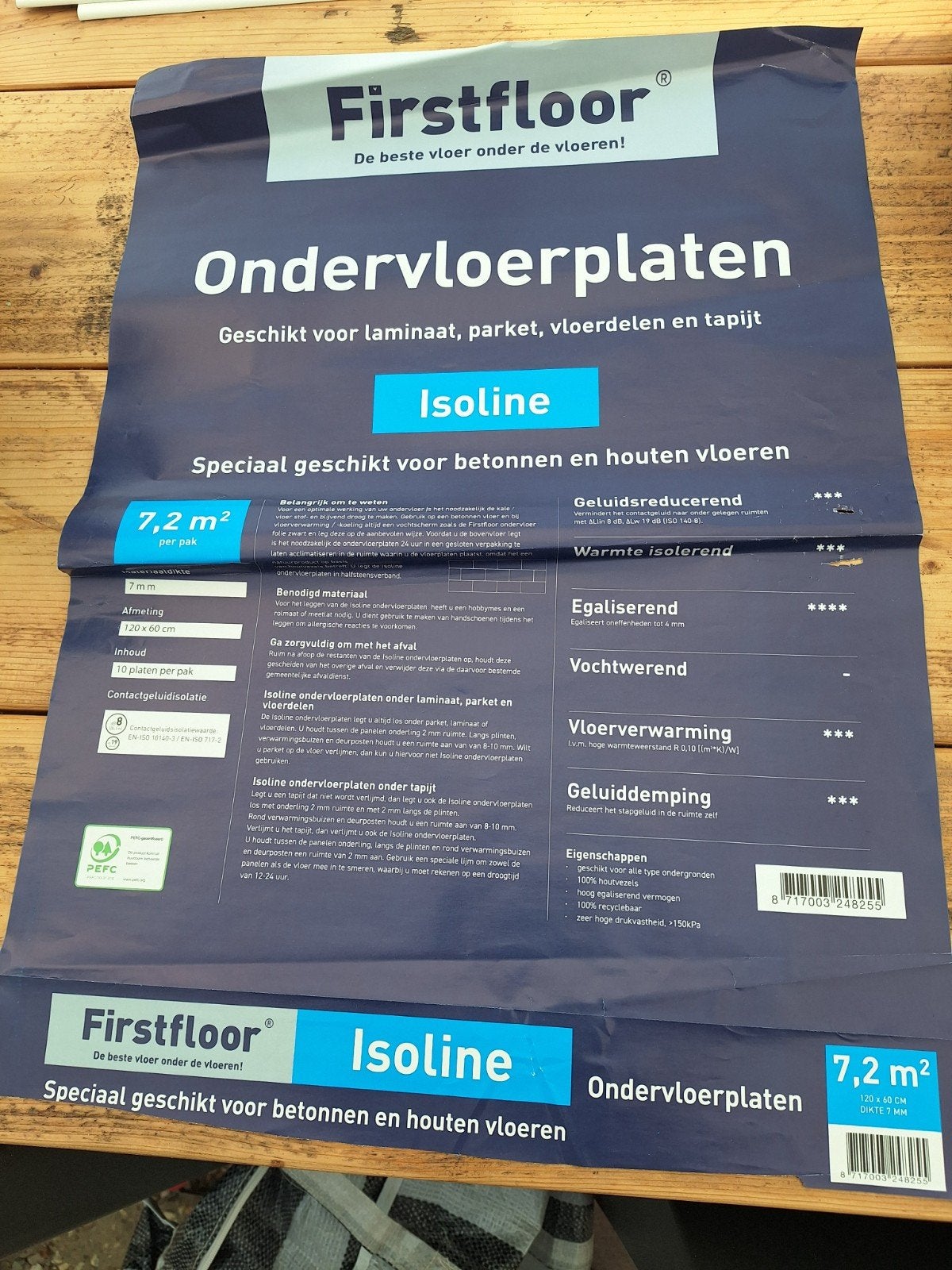 firstfloor/ondervloer/8,5 st/bijna/gratis/7/mm/laminaat/park, Ophalen, Overige materialen, 30 cm of meer, 50 tot 150 cm