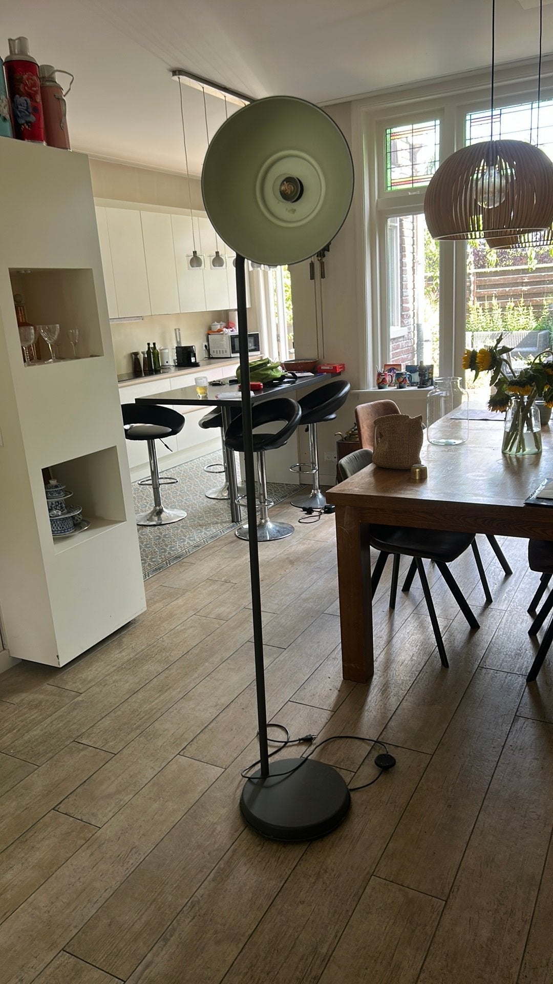 Geote grijze staande lamp, Ophalen, Zo goed als nieuw, 150 tot 200 cm