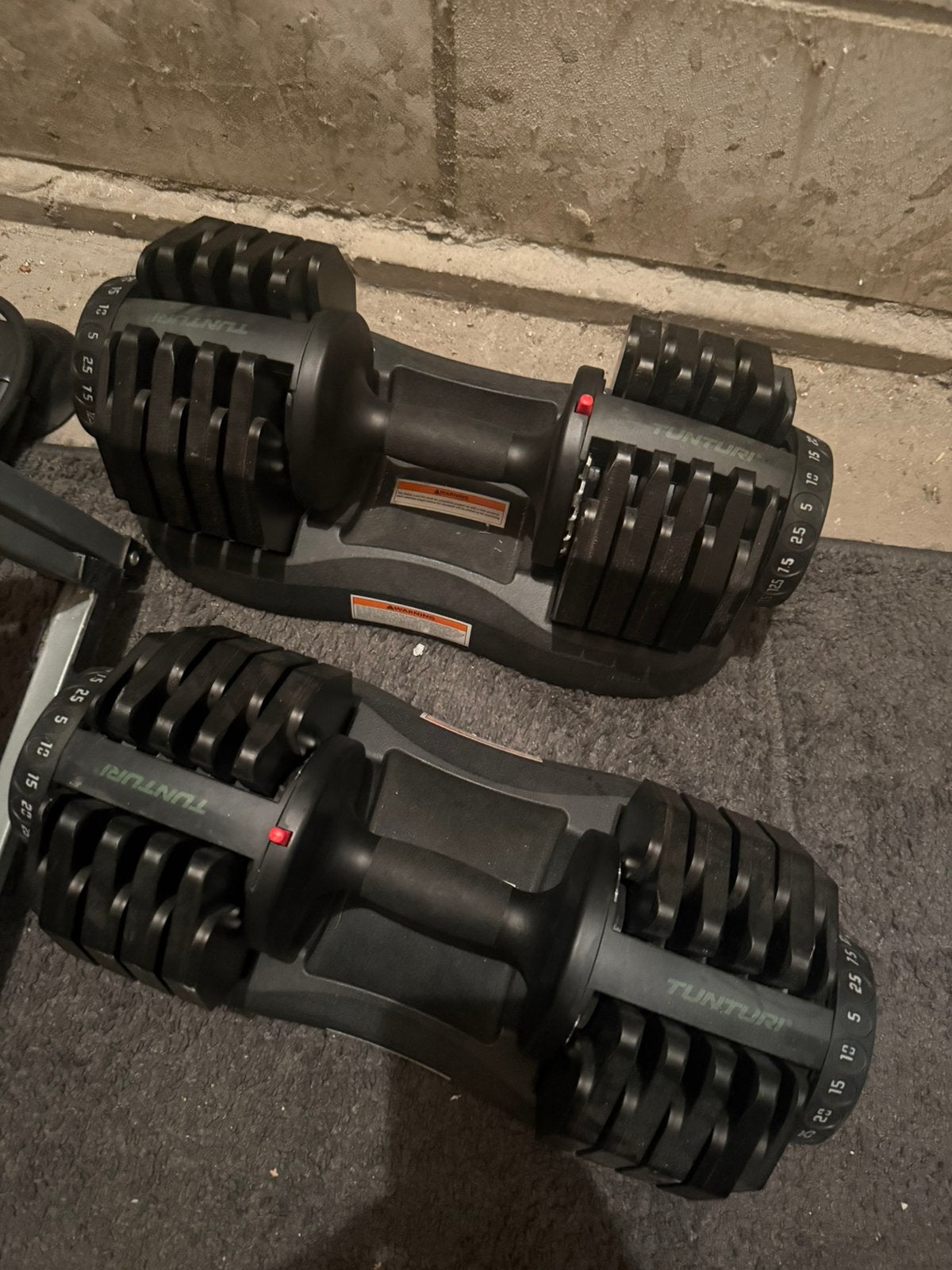 Tunturi dumbells 2x 25 verstelbaar, Ophalen, Zo goed als nieuw, Dumbbell