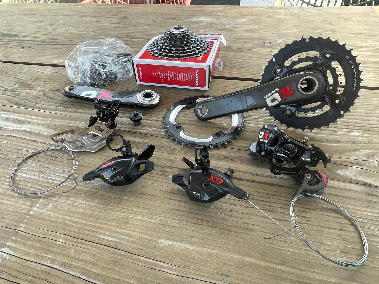 SRAM X0 2x10 groepset, Gebruikt, Overige materialen, Overige typen, Ophalen of Verzenden