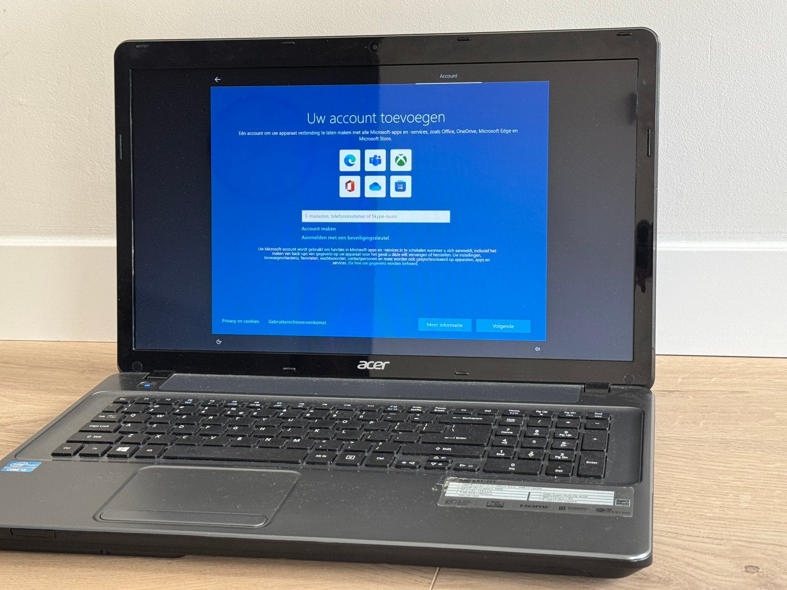 Laptop Acer aspire E1-771 500GB 17,3 inch, Ophalen, Gebruikt, 17 inch of meer, 2 tot 3 Ghz
