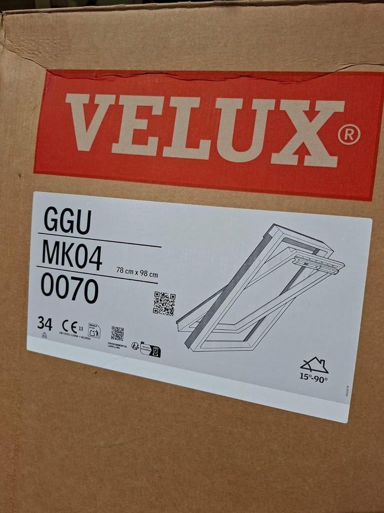 Velux MK04 wit kunststof 78x98cm, Ophalen of Verzenden, Nieuw, Dakraam, Veiligheidsglas