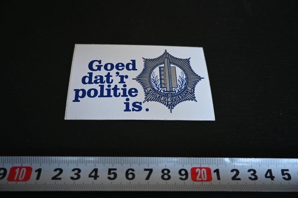 sticker Politie Gemeentepolitie Goed dat r politie is GEMPO, Ophalen of Verzenden, Zo goed als nieuw