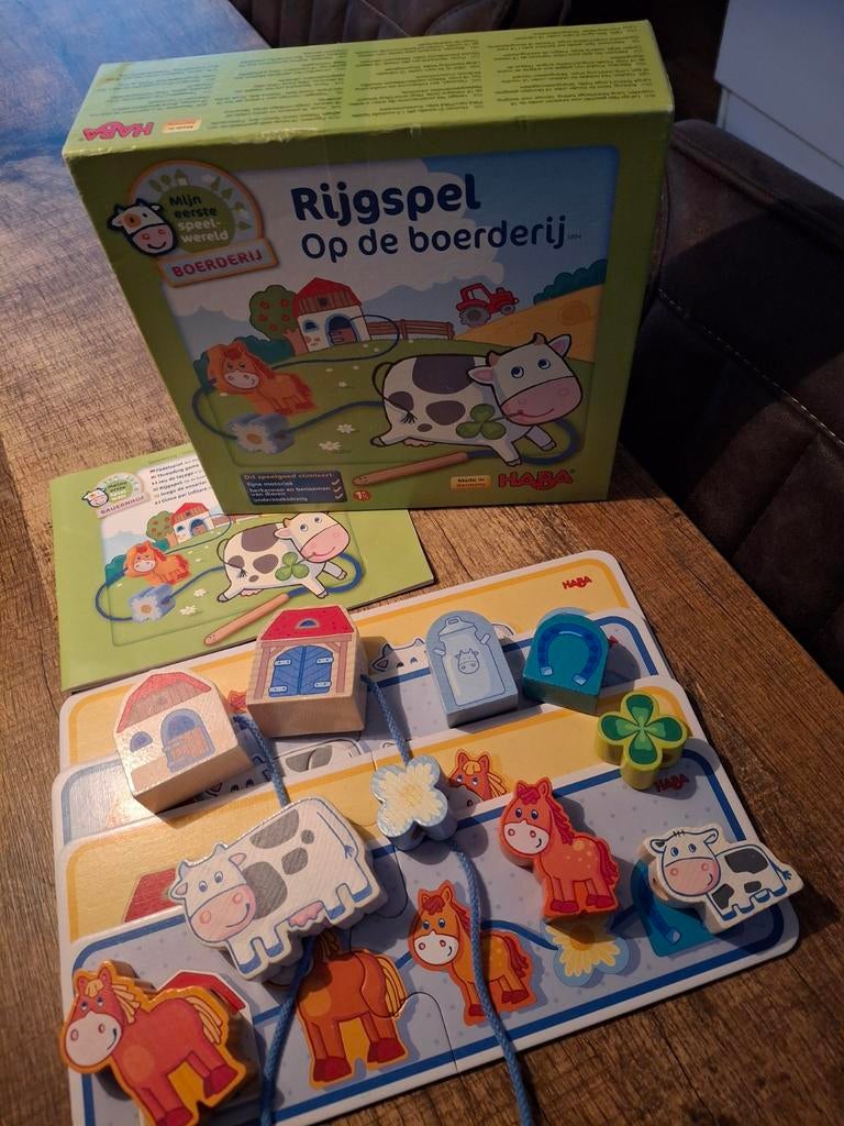 Haba rijgspel  op de boerderij, Ophalen of Verzenden