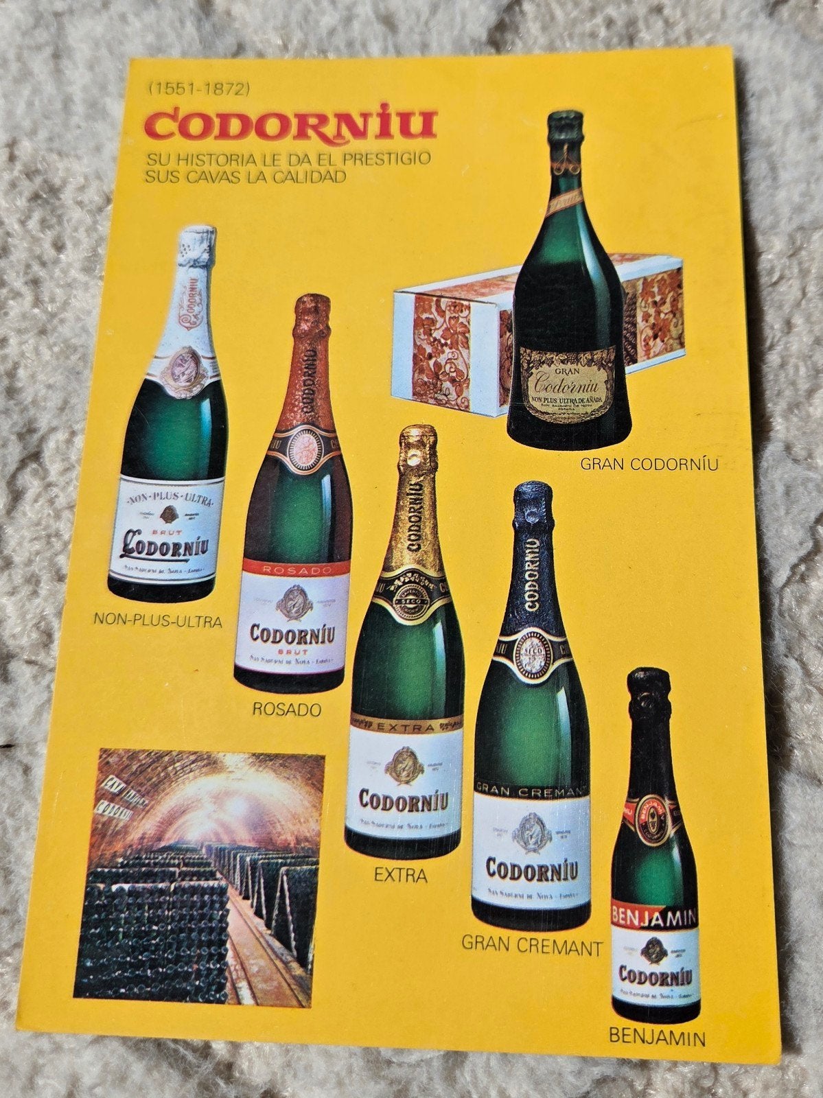 Vintage Codorníu Wijnreclame ansichtkaart, Verzenden, 1960 tot 1980, Gelopen, Overige thema's