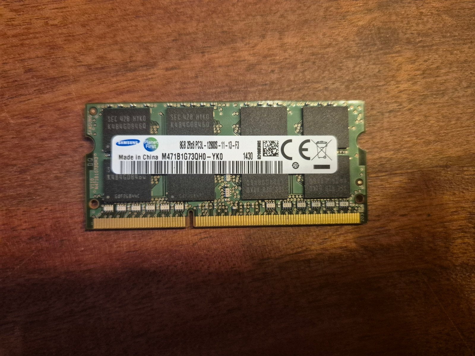 Samsung 8GB DDR3L RAM Geheugen voor Laptop/Desktop, Computers en Software, RAM geheugen, Gebruikt, 8 GB, DDR3, Ophalen of Verzenden