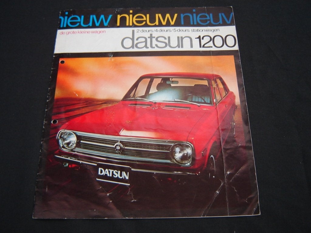 Datsun 1200 folder Nederlands 1972 ?), Zo goed als nieuw, Nissan, Datsun, Ophalen of Verzenden