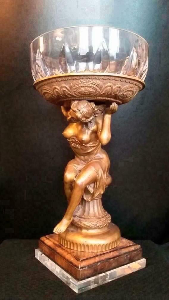 Brons beeld Nude Lady FRENCH EMPIRE STYLE Sculpture G. Colin, Ophalen of Verzenden, Brons
