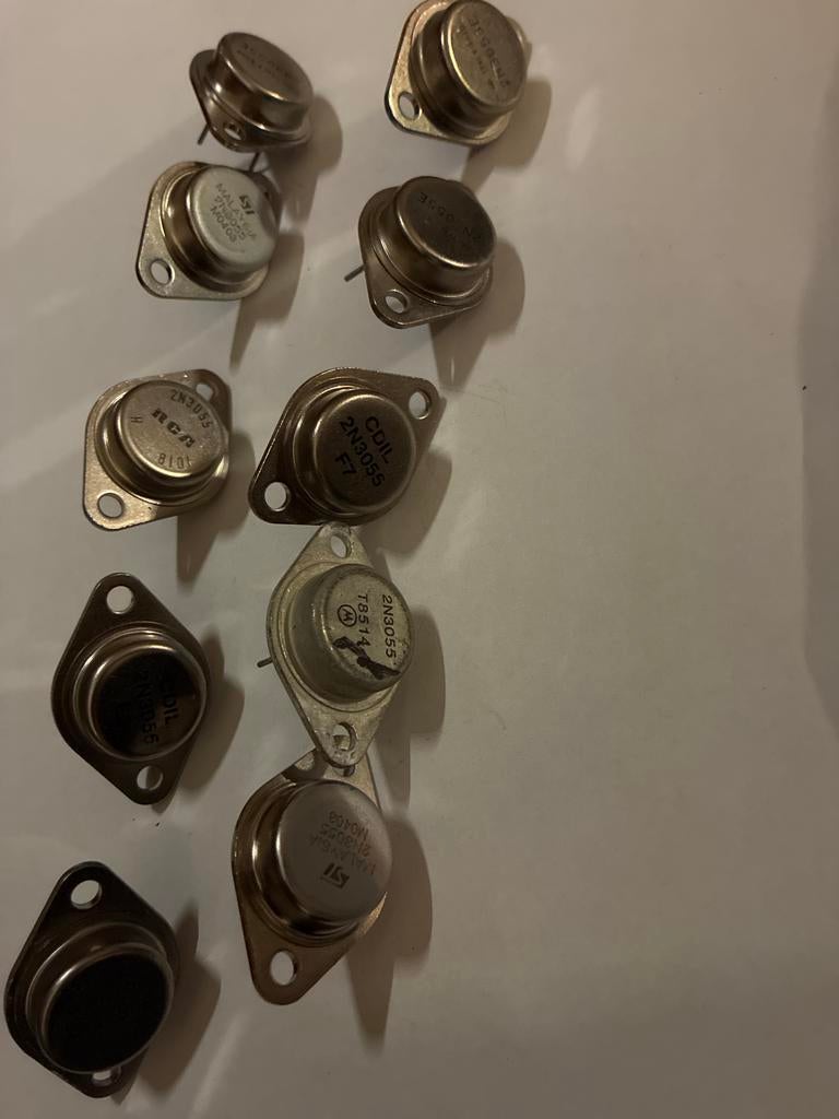 10x 2N3055 NPN Power Transistor - Diverse Merken, Hobby en Vrije tijd, Elektronica-componenten, Gebruikt, Ophalen of Verzenden