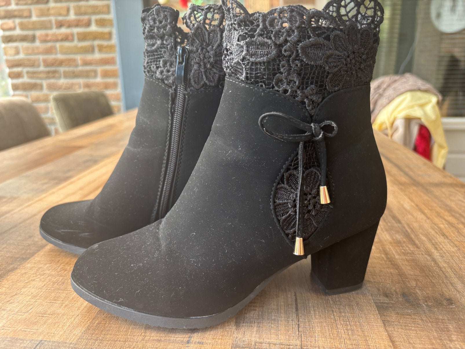 Enkel laarzen maat 38, Kleding | Dames, Zwart, Lage of Enkellaarzen, Ophalen of Verzenden, Zo goed als nieuw
