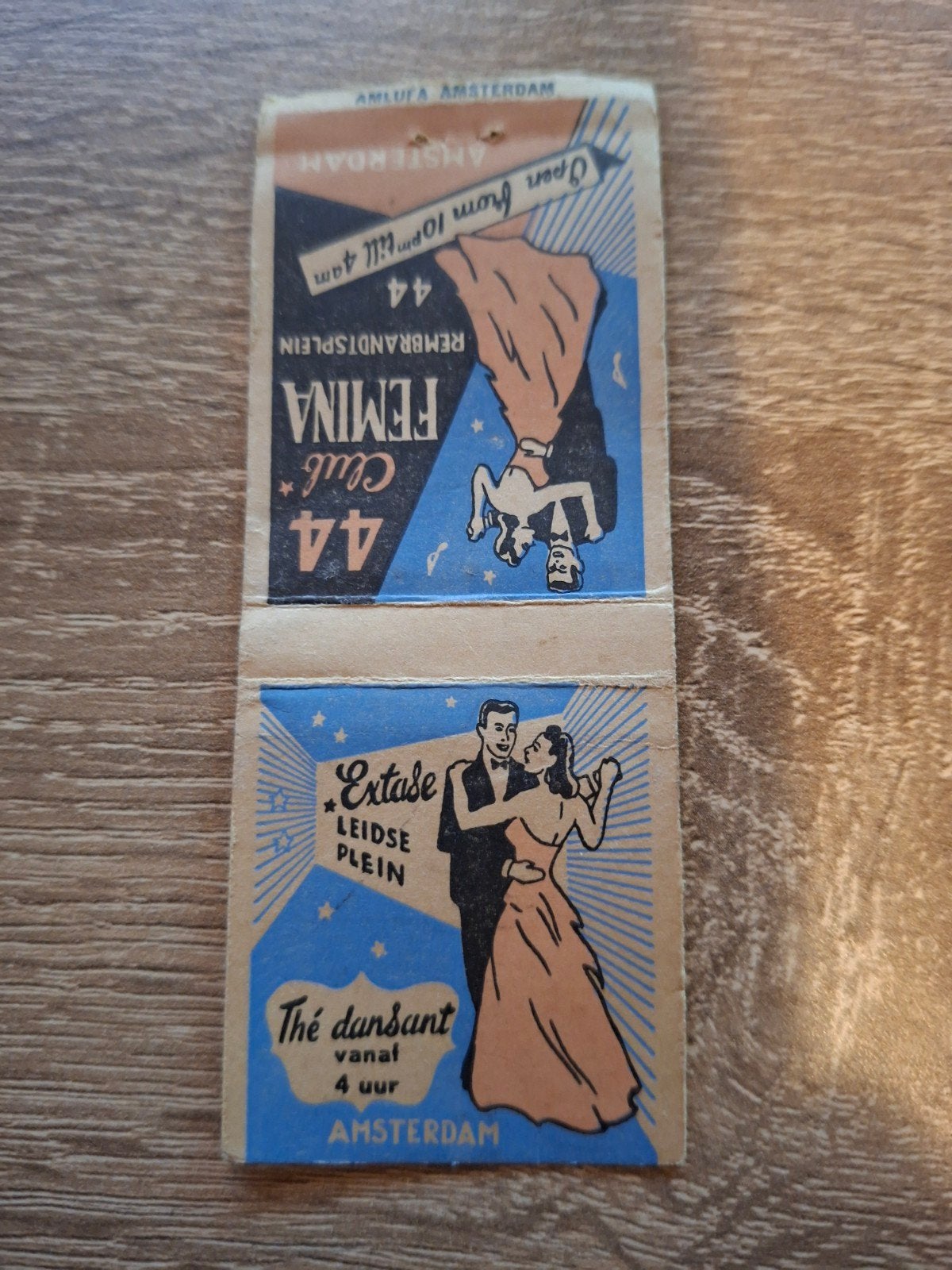 Amlufa lucifermapje jaren '30-'40, Ophalen of Verzenden, Gebruikt, Luciferdoosjes of -merken