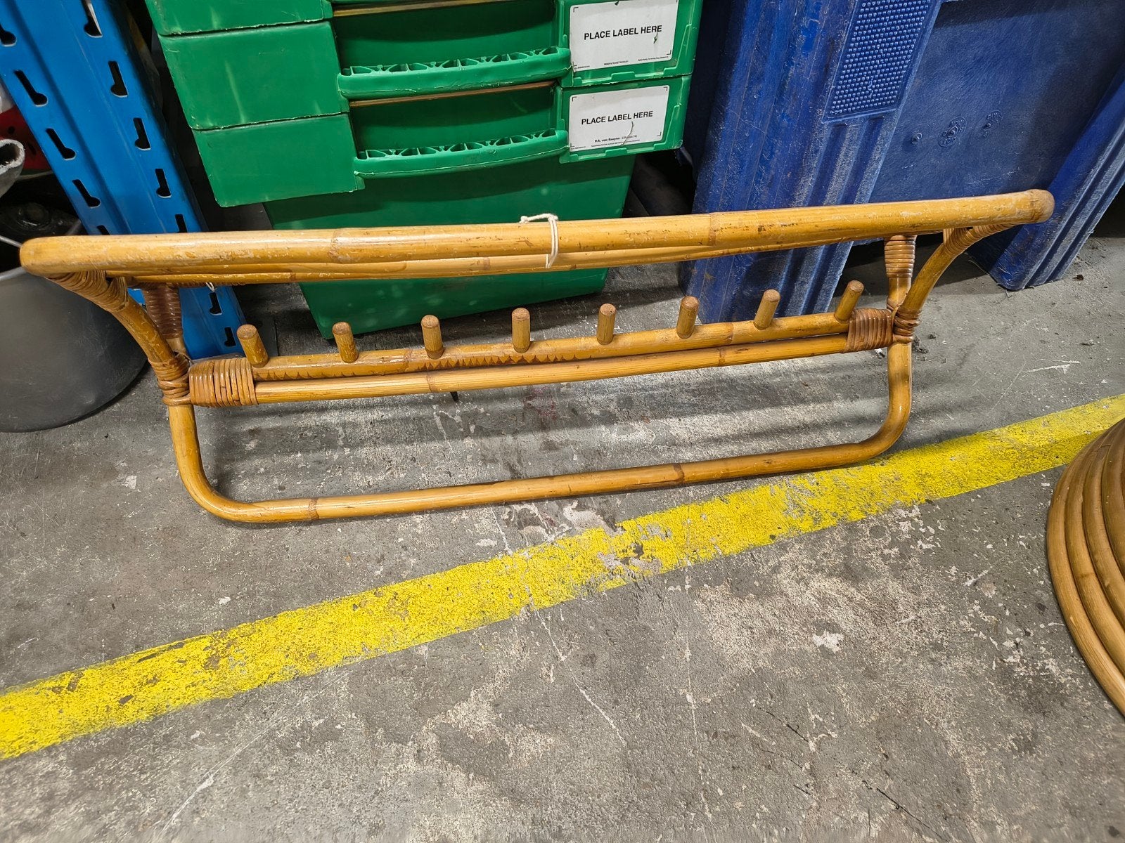Rotan wandkapstok - kapstok met hoedenplank, Gebruikt, ., ., Minder dan 100 cm