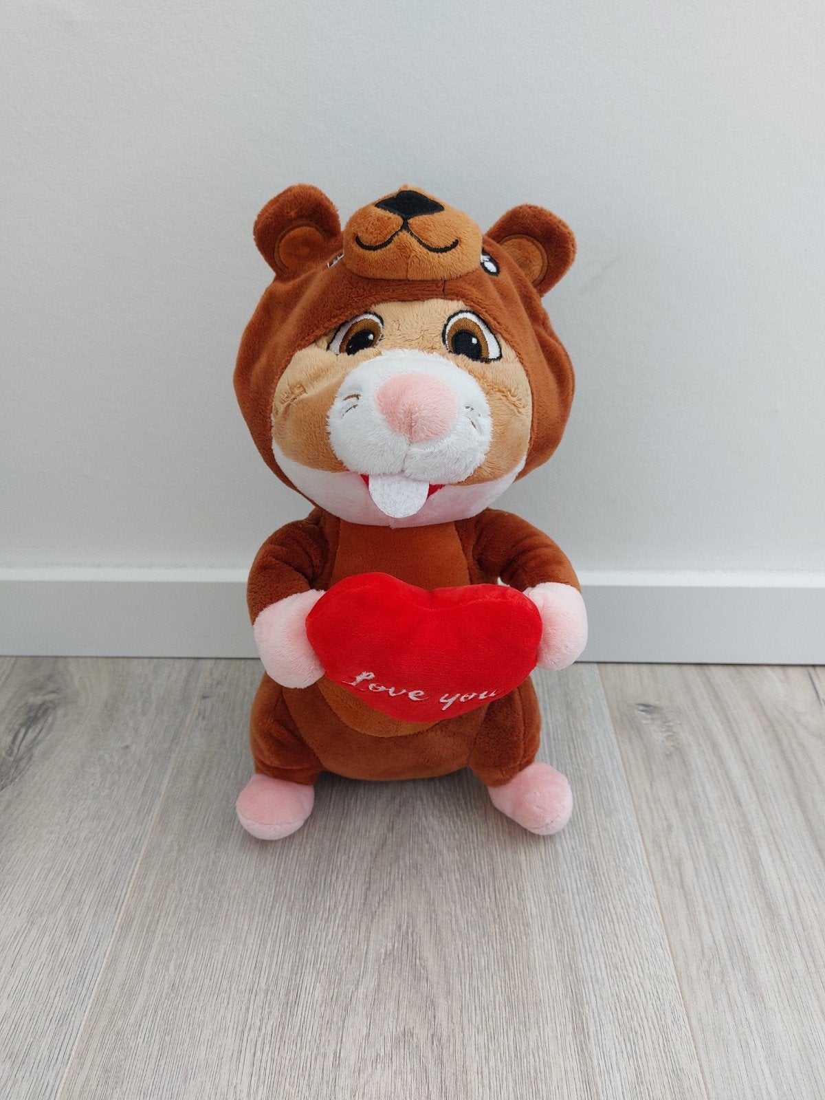 Knuffel hamster AH Albert Heijn love you beer valentijn L291, Kinderen en Baby's, Speelgoed | Knuffels en Pluche, Ophalen of Verzenden