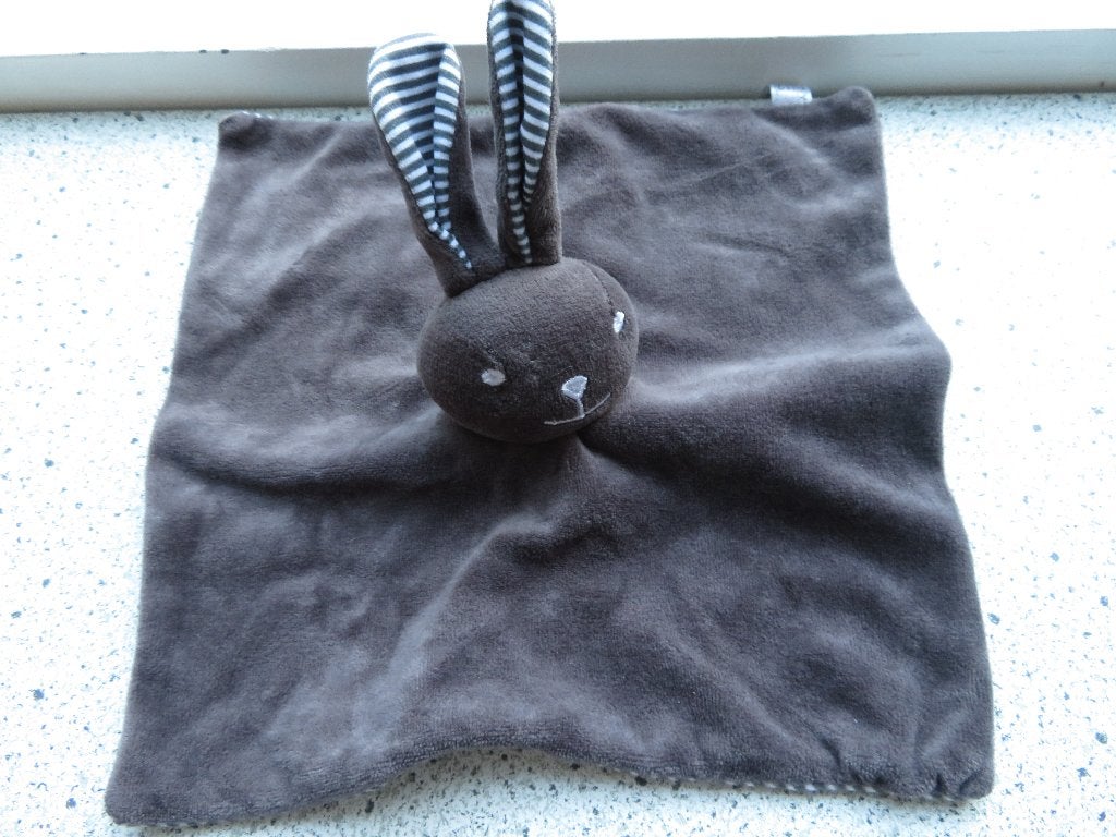 Knuffeldoek konijn merk Bambino van Kruidvat donkergrijs, Kinderen en Baby's, Speelgoed | Knuffels en Pluche, Ophalen of Verzenden