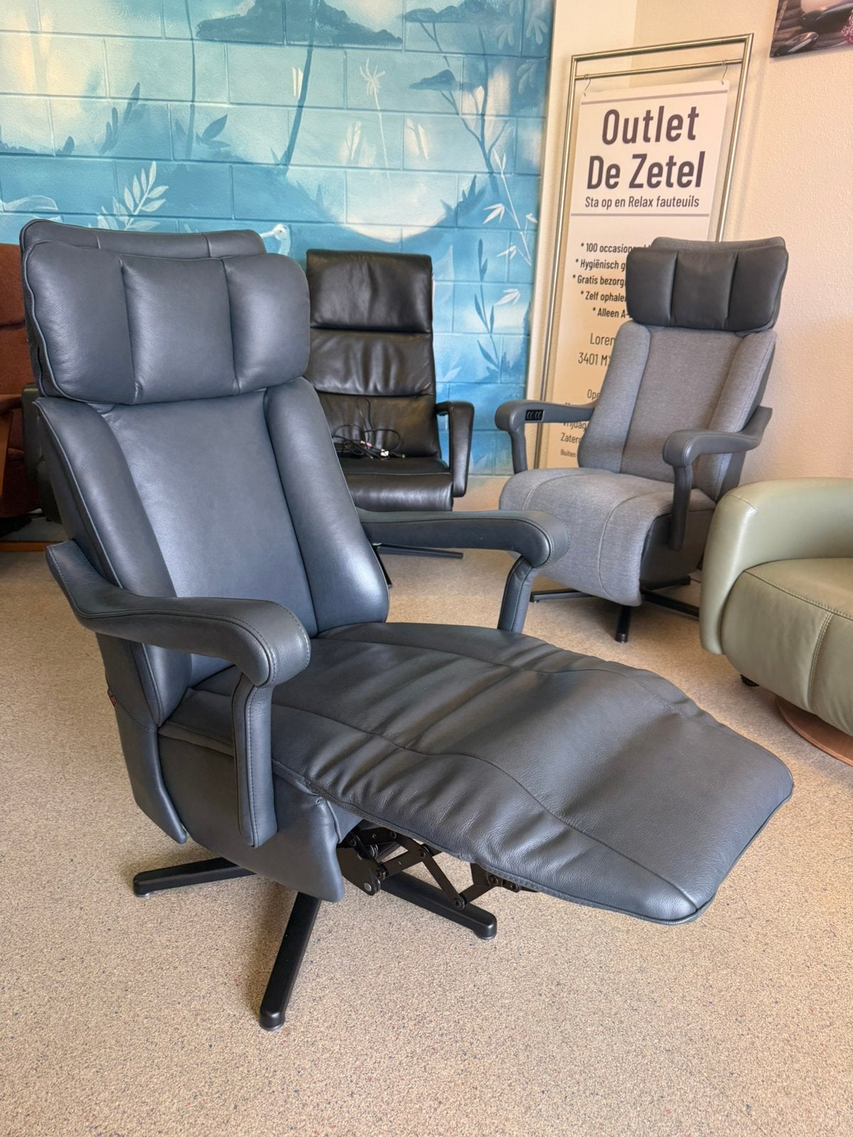 Nieuw ! Dat Zit Majestic sta op relax stoel relaxfauteuil, Ophalen of Verzenden, Nieuw, Leer, Gratis bezorging regio Utrecht