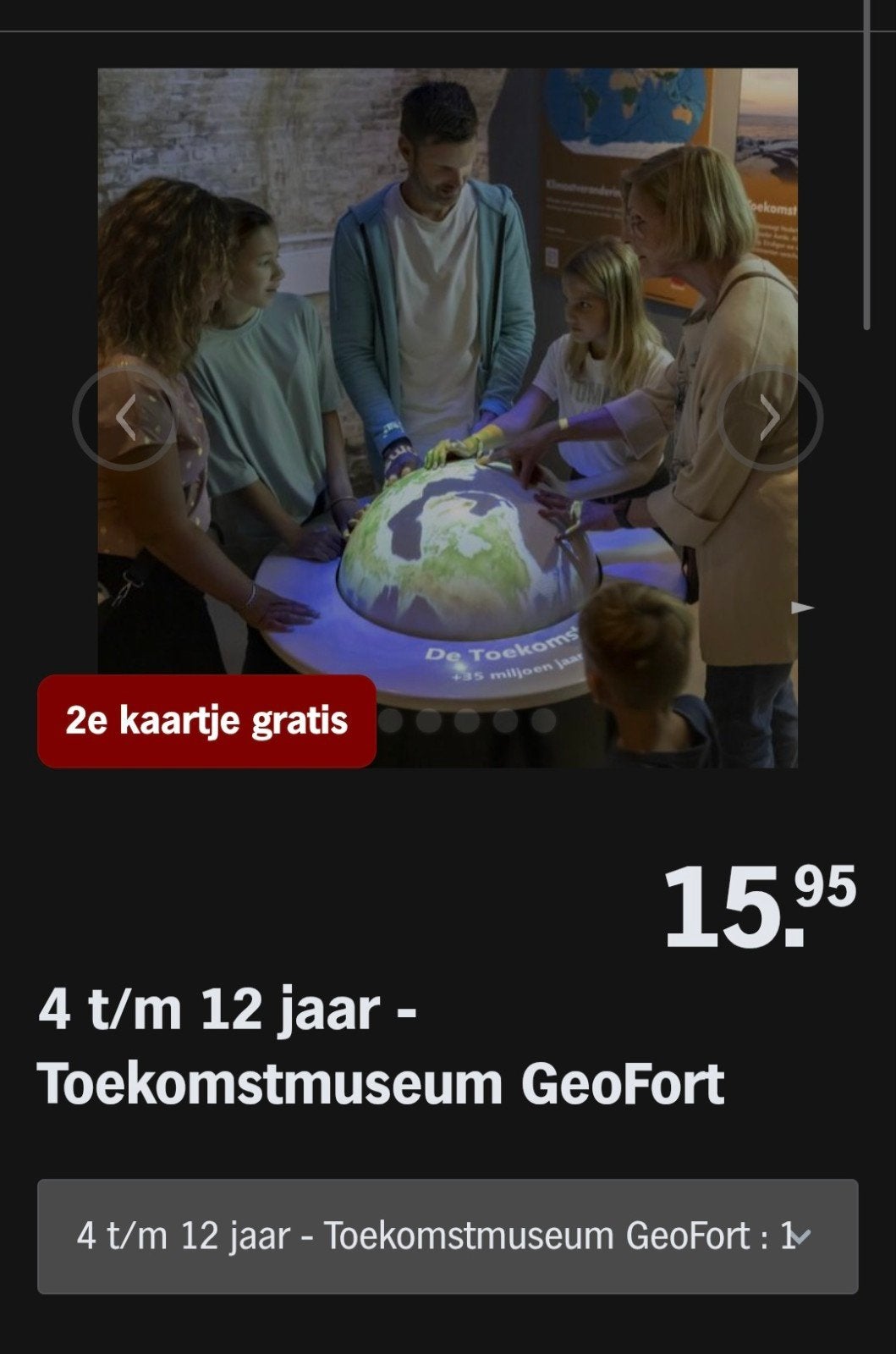 TOEKOMSTMUSEUM GEOFORT ♡ 2e kaartje gratis (AH ACTIE), Tickets en Kaartjes, Overige typen