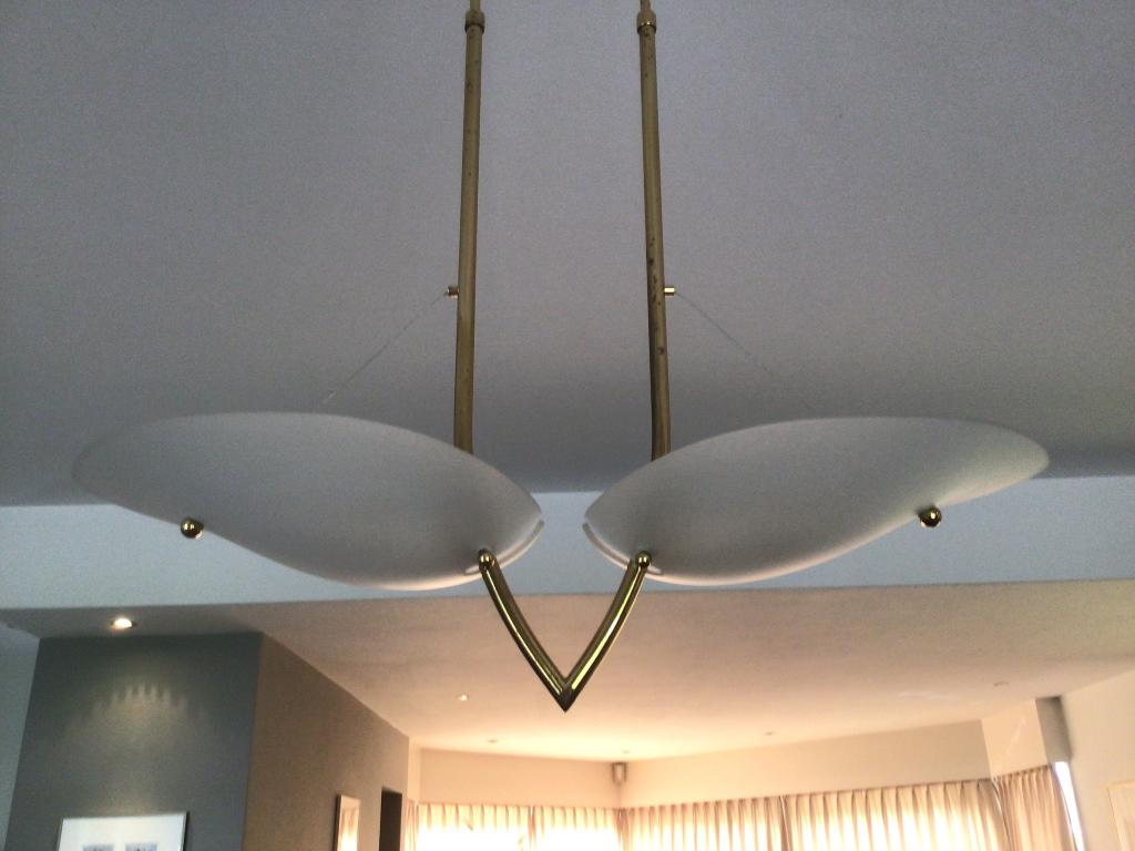Hanglamp voor boven de eettafel, Ophalen, Gebruikt, Modern, ???klassiek ???, 75 cm of meer