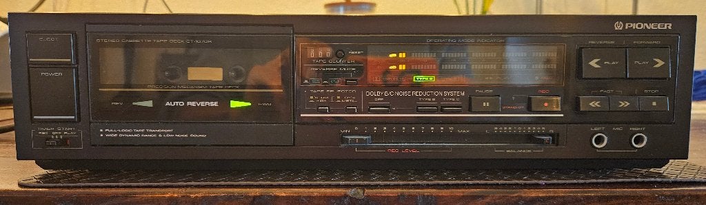 Pioneer CT-1070R Stereo Cassettedeck met Auto-Reverse, Audio, Tv en Foto, Ophalen of Verzenden, Enkel, Sony, Auto-reverse