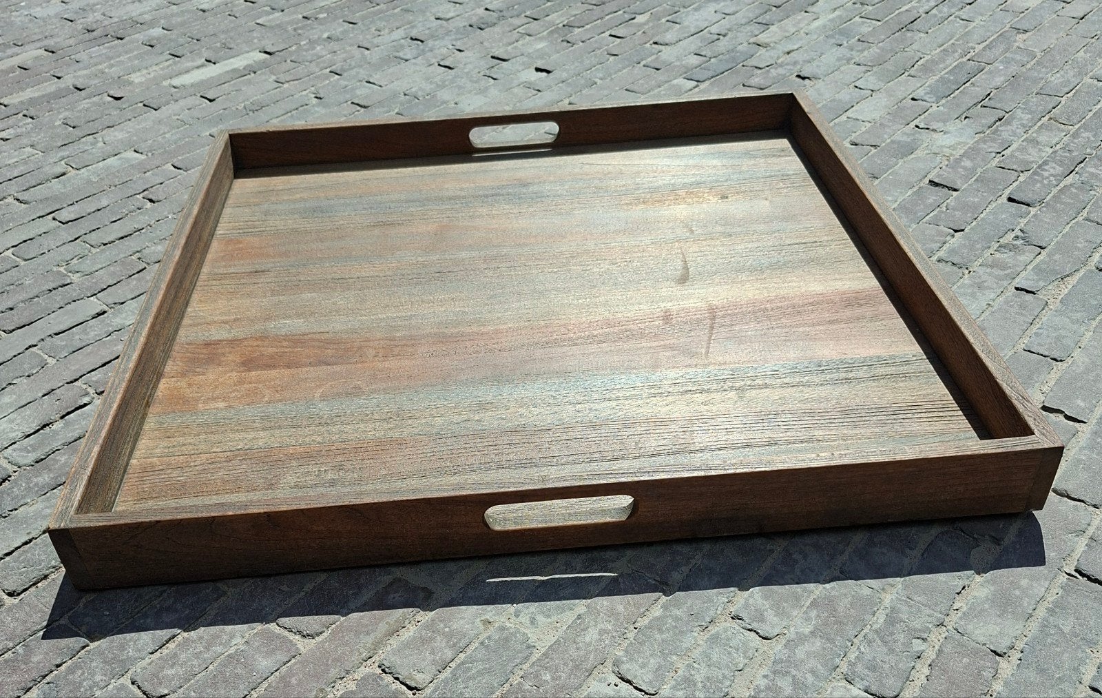 Teakhouten dienblad voor buiten - Kees Smit, Ophalen, Gebruikt, Vierkant, Dienblad