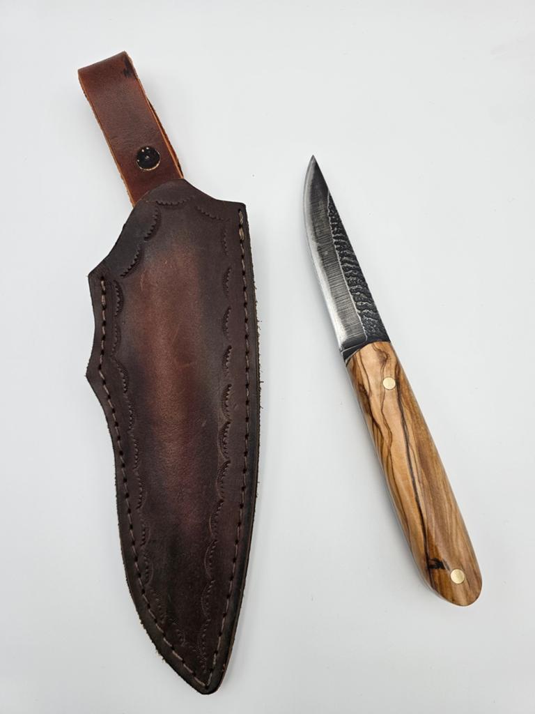 Handgemaakt Puukko Mes met Olijfhouten Handvat, Ophalen of Verzenden