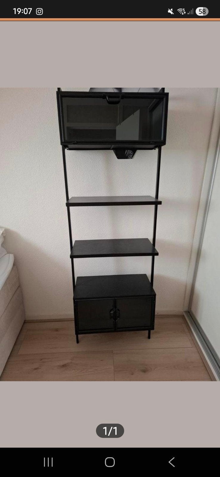 By-Boo Stalen Kast met Planken en Deuren, Industrieel, Modern, Metaal, 150 tot 200 cm, 25 tot 50 cm