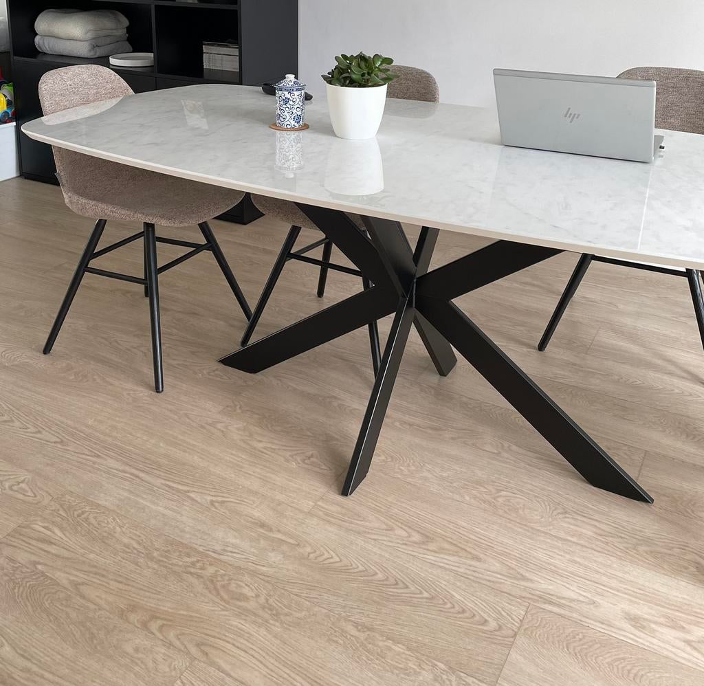 Kas20 eettafel Deens ovaal 200x100cm, Ophalen, Gebruikt, 100 tot 150 cm, 200 cm of meer
