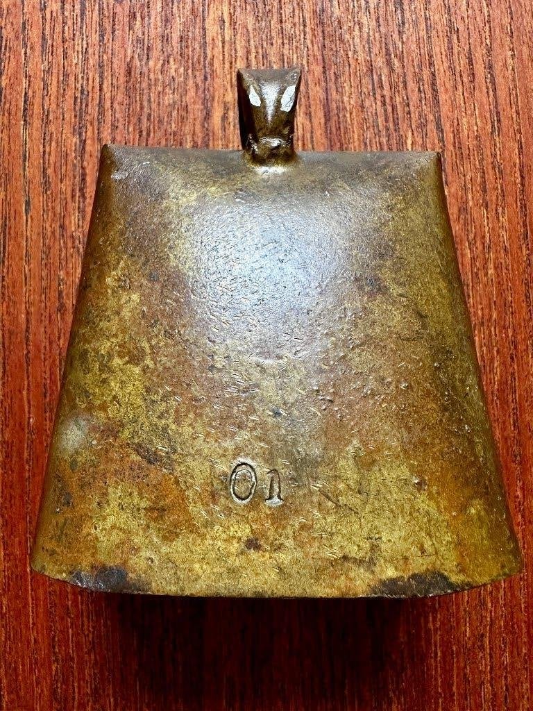 Koeienbel Frans Antiek Brons 10 x 7 x 9 cm, Ophalen of Verzenden, Brons