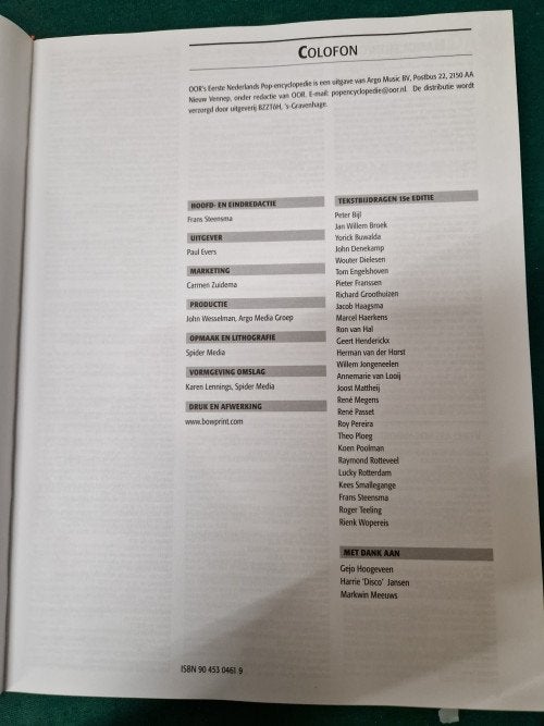 boek oor's pop encyclopedie 2006, Boeken, Ophalen of Verzenden