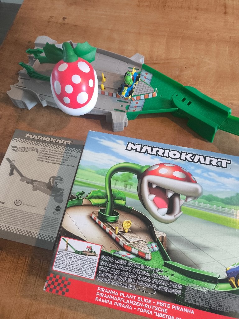 HOt wheels Mario Kart / Piranha Plant Slide GFY47, Zelf te bouwen, Opwindmechanisme, Ophalen of Verzenden, Hot Wheels