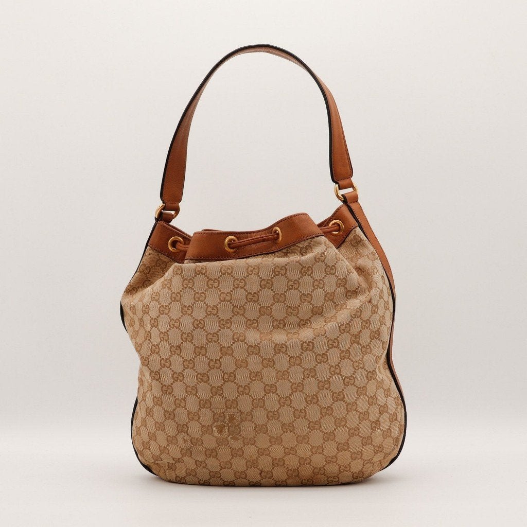 Gucci Rania Web bucket tas, Verzenden, Gebruikt, Zwart, Overige typen