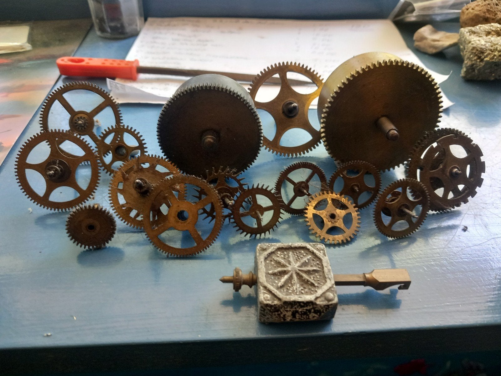 tandwielen en klok onderdelen, Ophalen of Verzenden