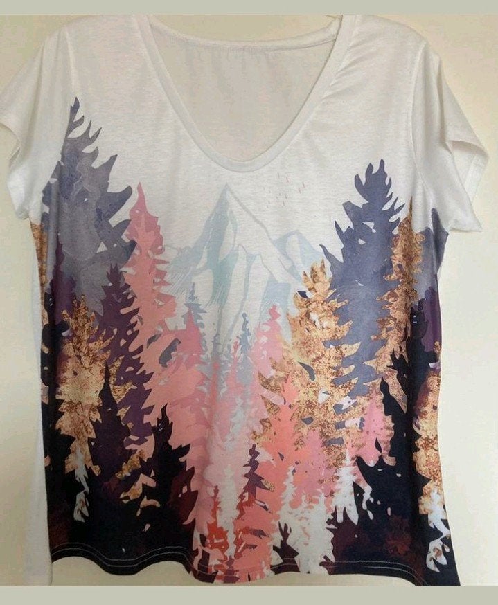 Gezocht gevraagd shirt dennenbomen berg winter xl xxl xxxl, Ophalen of Verzenden