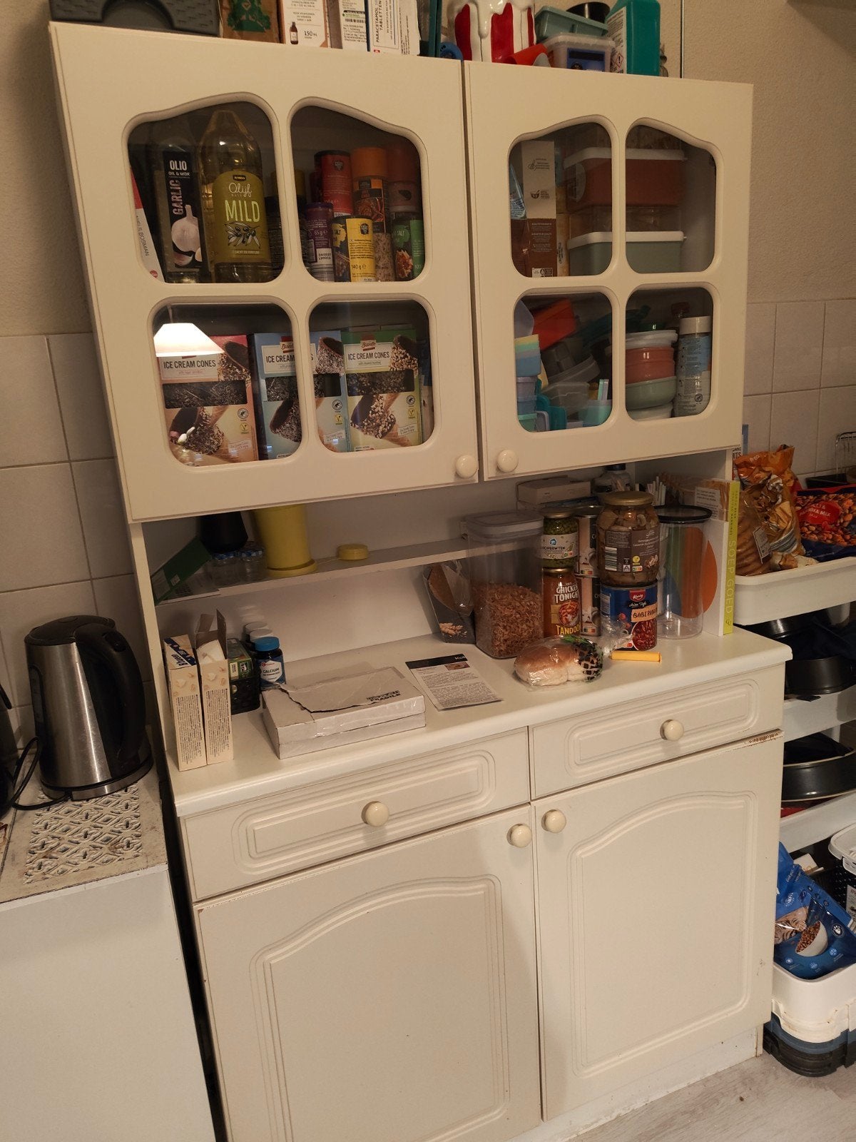 Buffetkast wit, Huis en Inrichting, Kasten | Buffetkasten, Ophalen of Verzenden, Gebruikt, 25 tot 50 cm