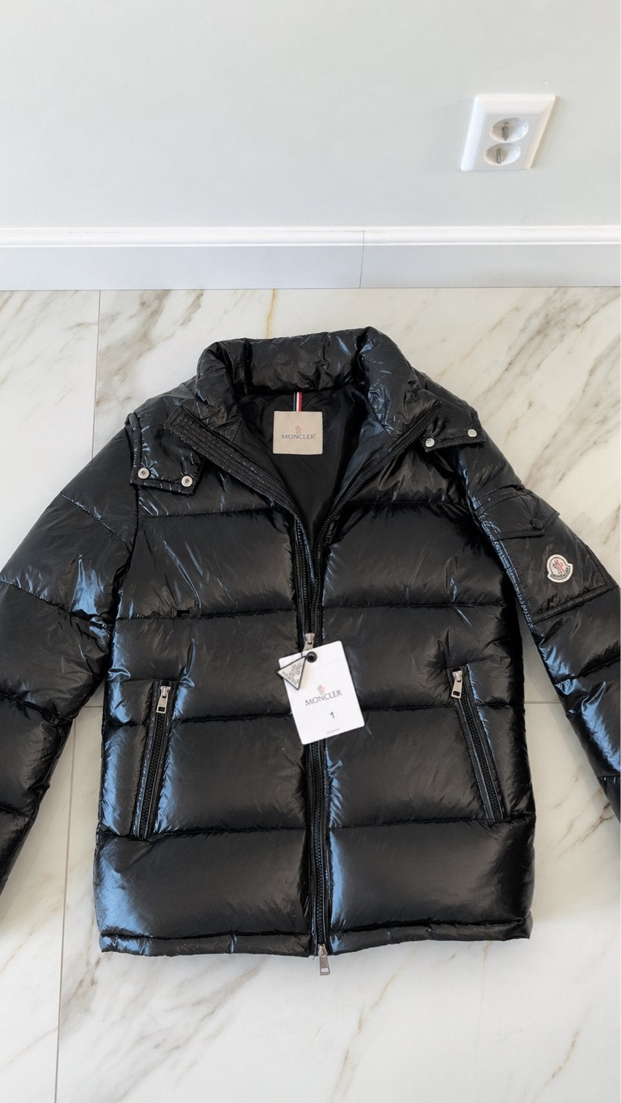 Moncler Puffer Jas Zwart - maat S, Kleding | Heren, Jassen | Winter, Ophalen of Verzenden, Nieuw, Maat 46 (S) of kleiner, Zwart