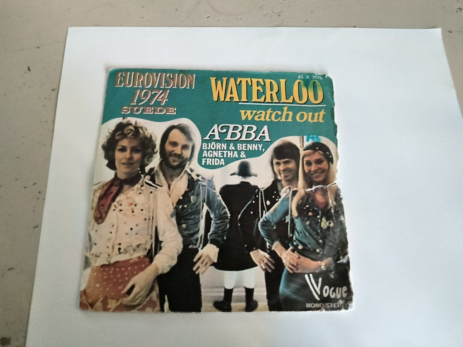 ABBA - Waterloo (Eurovision 1974) 7 inch vinyl single, Cd's en Dvd's, Gebruikt, Originele persing, 7 inch, Ophalen of Verzenden