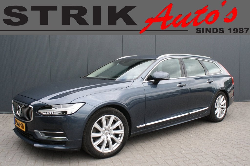 Volvo V90 2.0 T4 Inscription - LEDER - LED PDC - 18" - NL AU, Auto's, Volvo, 15 km/l, 1969 cc, Blauw, 1616 kg