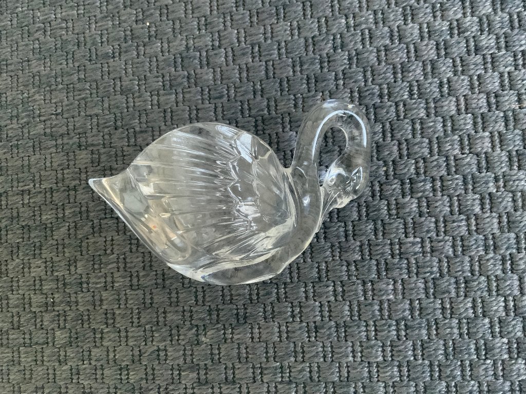 Cristal D'arques Glas / Glazen Zwaan Beeldje / Schaaltje, Ophalen of Verzenden, Zo goed als nieuw, Dier