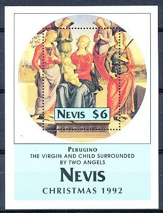 Nevis 1992 M708 blok 64 pf., Ophalen of Verzenden, Postfris, Midden-Amerika