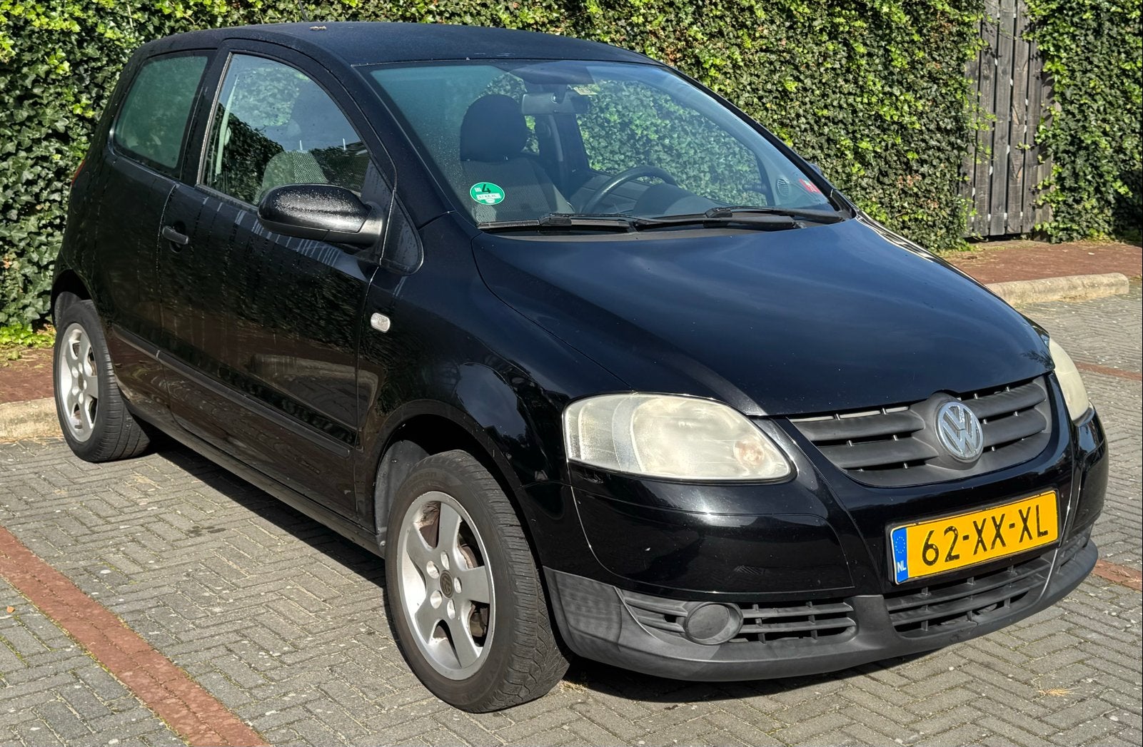 Volkswagen Fox 1.2 40KW 11-2007 Zwart, Auto's, Voorwielaandrijving, 969 kg, 4 stoelen, 1198 cc