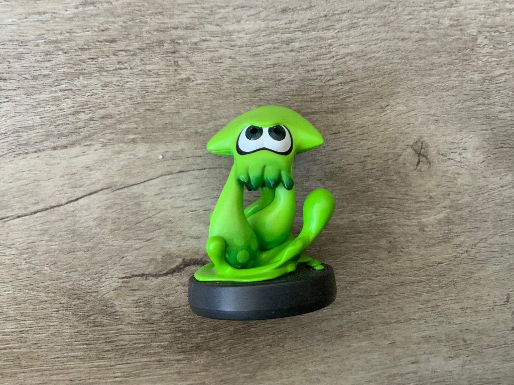 Nintendo Amiibo Inkling Squid Groen / Green Splatoon series, Avontuur en Actie, 1 speler, Ophalen of Verzenden, Zo goed als nieuw