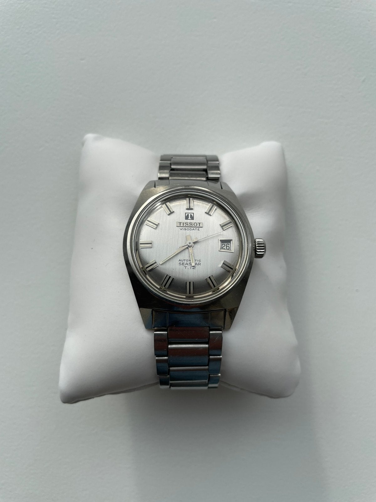 Vintage Tissot Visodate Seastar T.12 Automatic horloge 70’s, Ophalen of Verzenden, Zo goed als nieuw, Staal, Overige merken