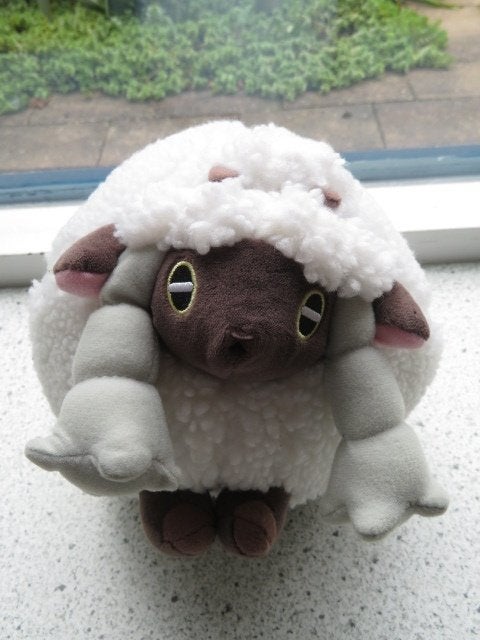 Pokémon schaap Wooloo meet ca 25 cm breed uit 2022 Nintendo, Overige typen, Ophalen of Verzenden, Zo goed als nieuw, Wit