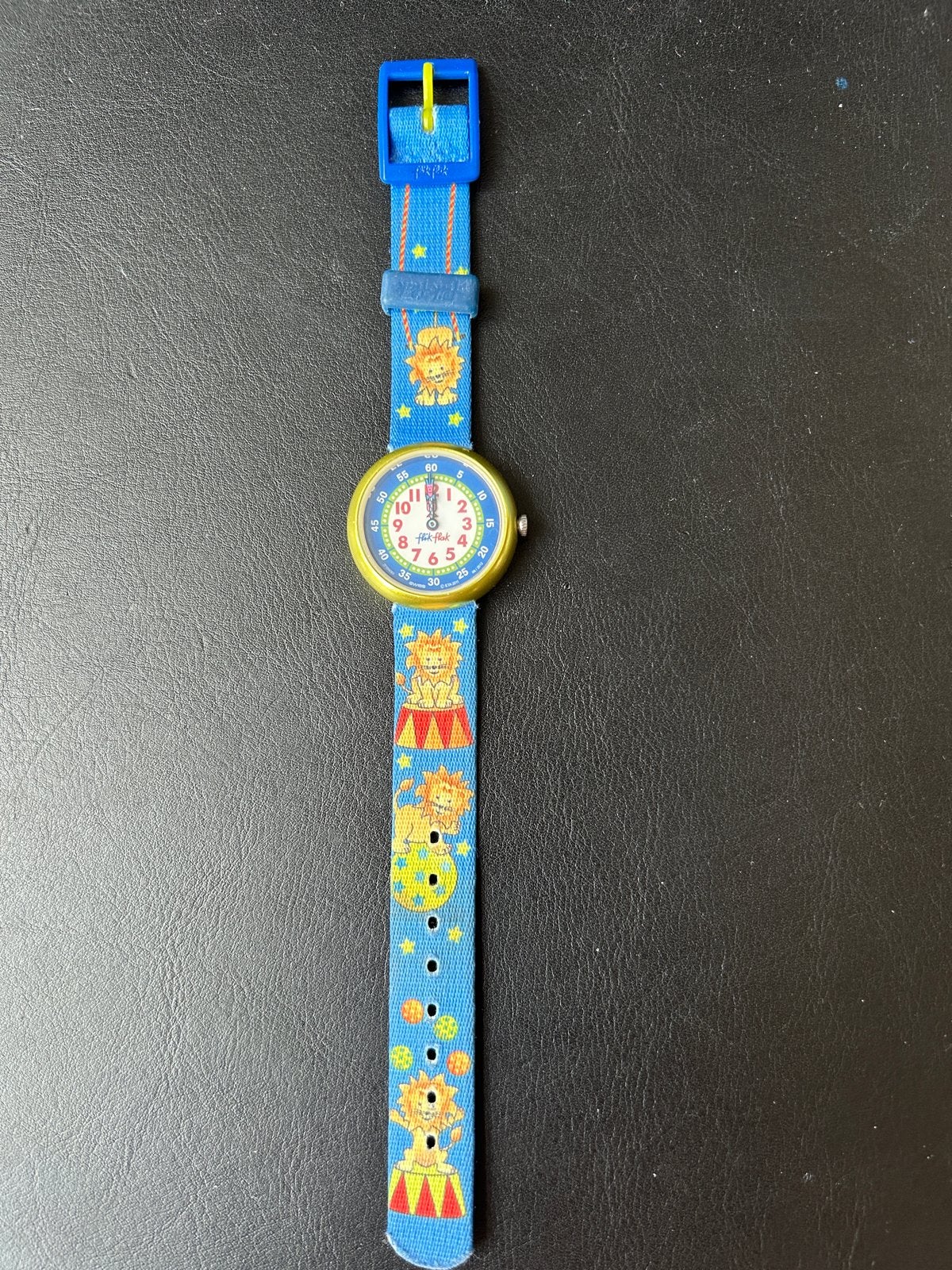 Flik Flak Kinder horloge circus, Sieraden, Tassen en Uiterlijk, Ophalen of Verzenden, Gebruikt, Blauw, Jongen of Meisje