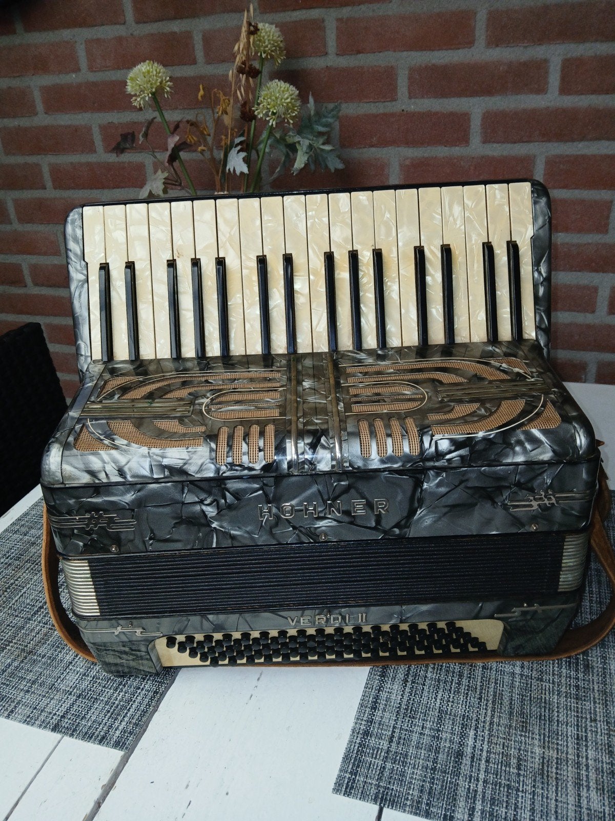 Hohner Verdi 2 accordeon., Muziek en Instrumenten, Ophalen of Verzenden, Gebruikt, 120-bas