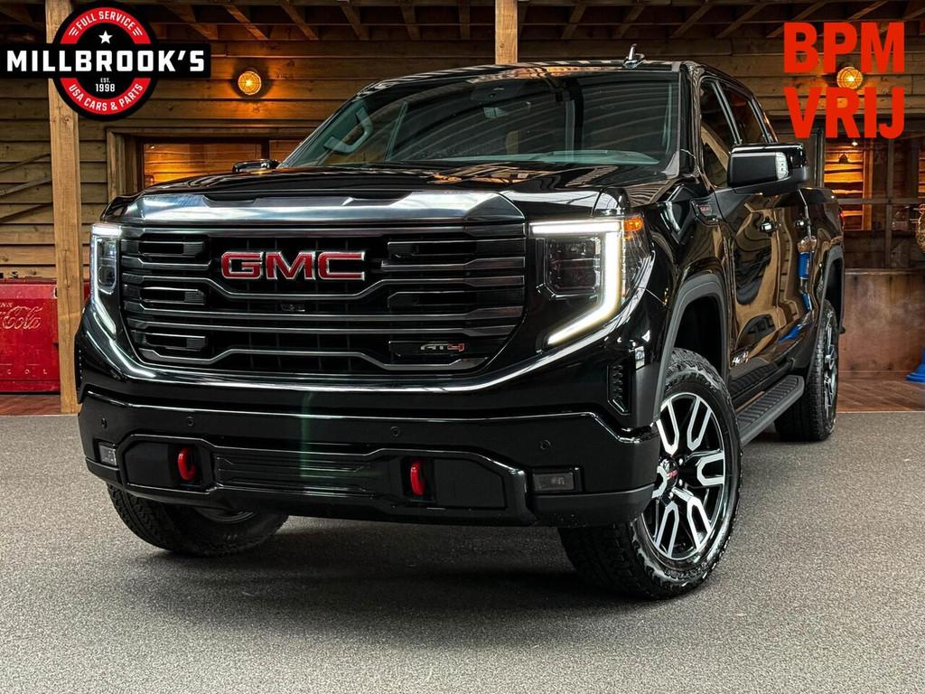 GMC Sierra AT4 6.2 V8 360 graden camera, BPM VRIJ, op voorra, Auto's, Automaat, 8 cilinders, 4 stoelen, Zwart