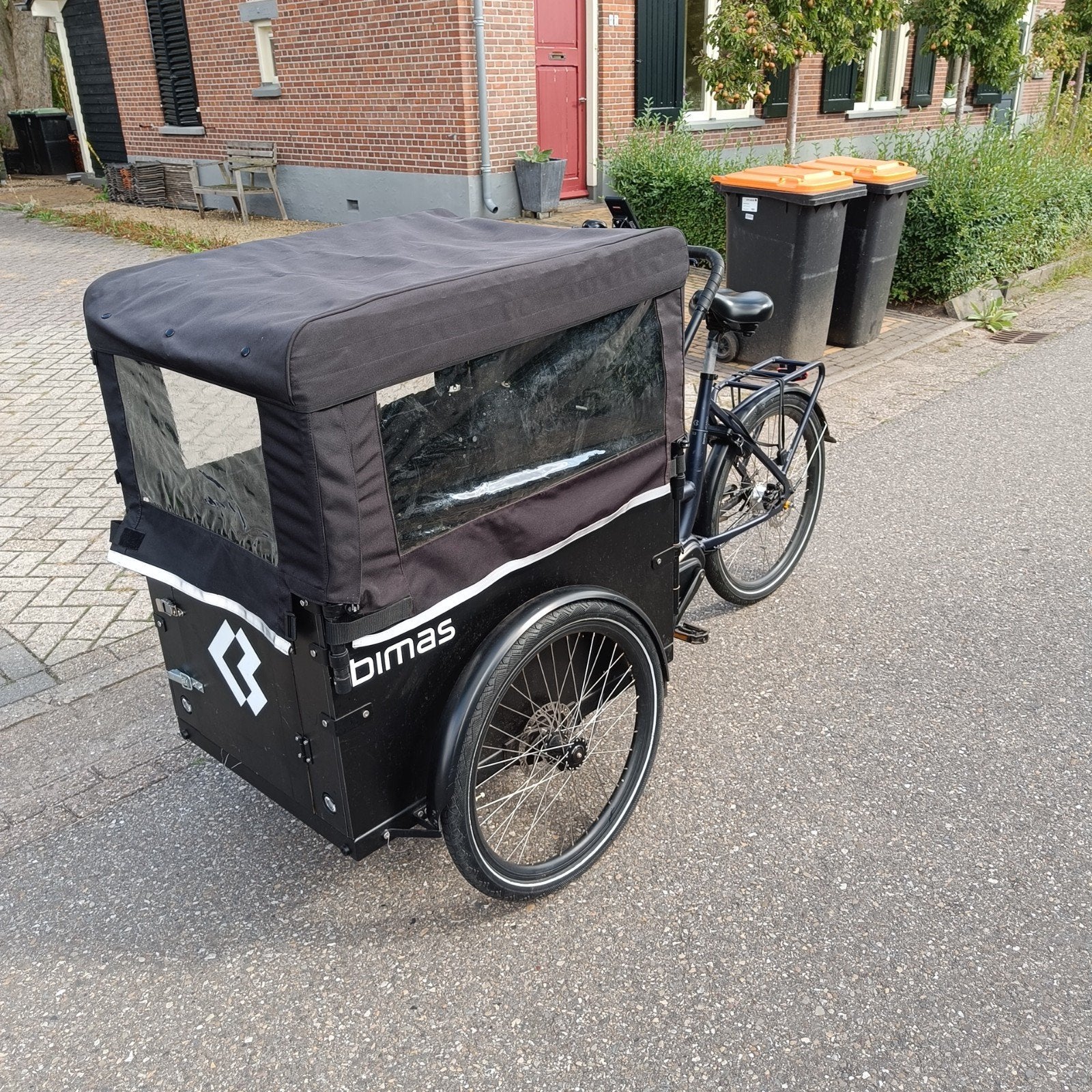 Bimas bakfiets met huif en zitje, Overige merken, Huif, Ophalen of Verzenden, Zo goed als nieuw