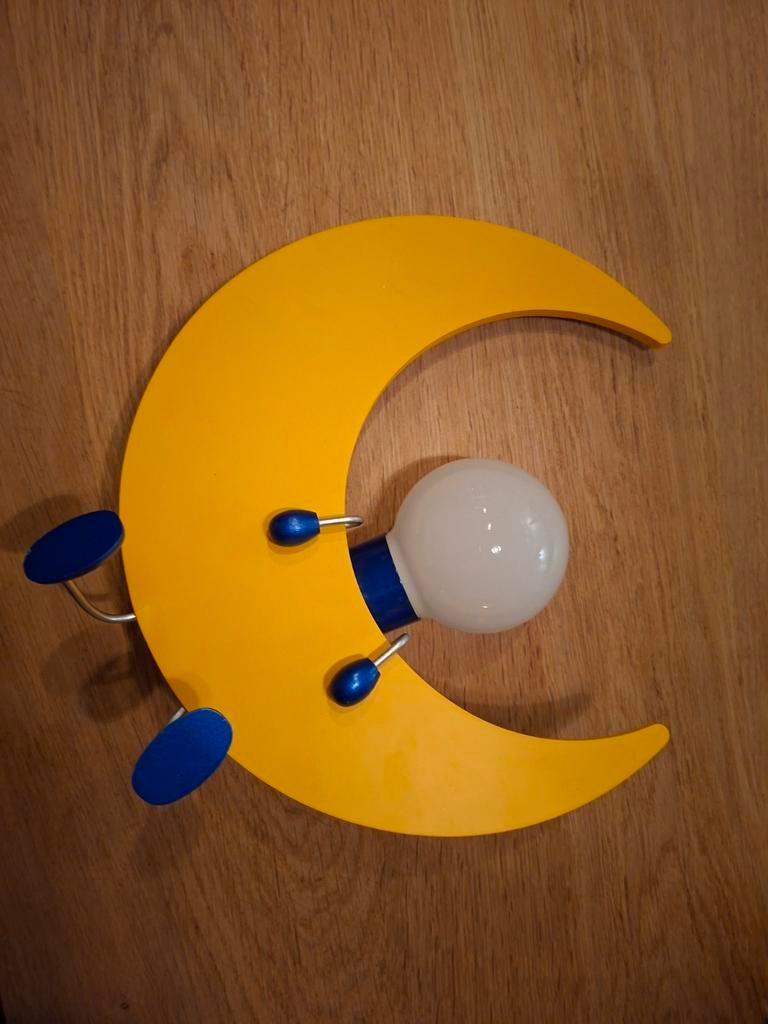 Philips Kinderlamp Mannetje op de Maan Plafonniere, Ophalen of Verzenden, Zo goed als nieuw, Minder dan 100 cm, Metaal
