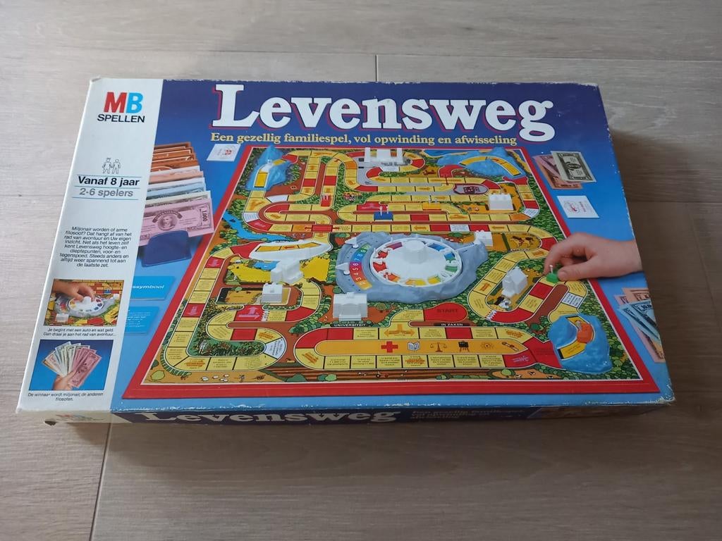 Oude Levensweg compleet, Hobby en Vrije tijd, Gezelschapsspellen | Bordspellen, Ophalen of Verzenden, Zo goed als nieuw