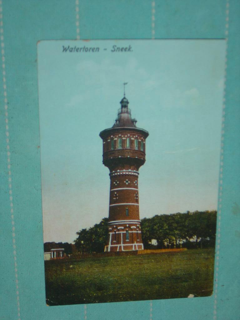 19) Kleuren ansichtkaart Sneek, Ophalen of Verzenden, 1920 tot 1940, Gelopen, Friesland